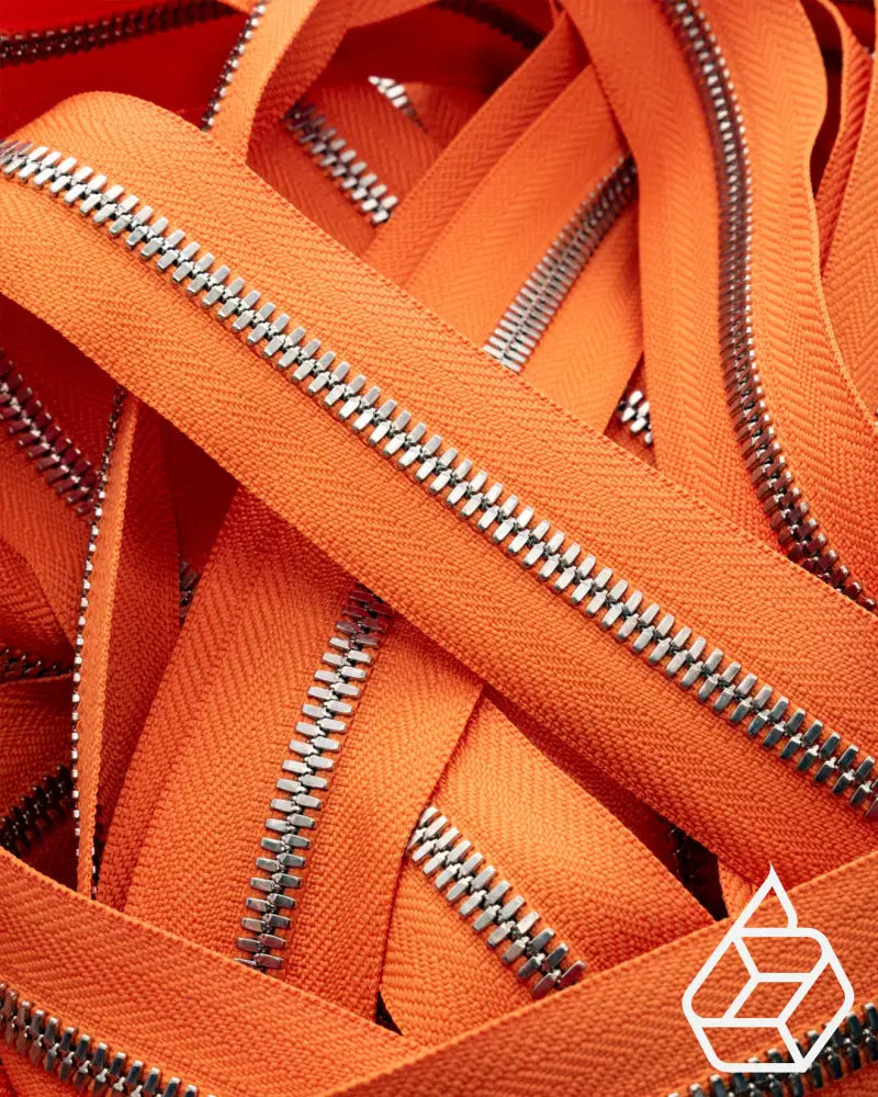 Ykk Excella® | Zipper On Roll Silver Size 5 Orange 234 Ritsen