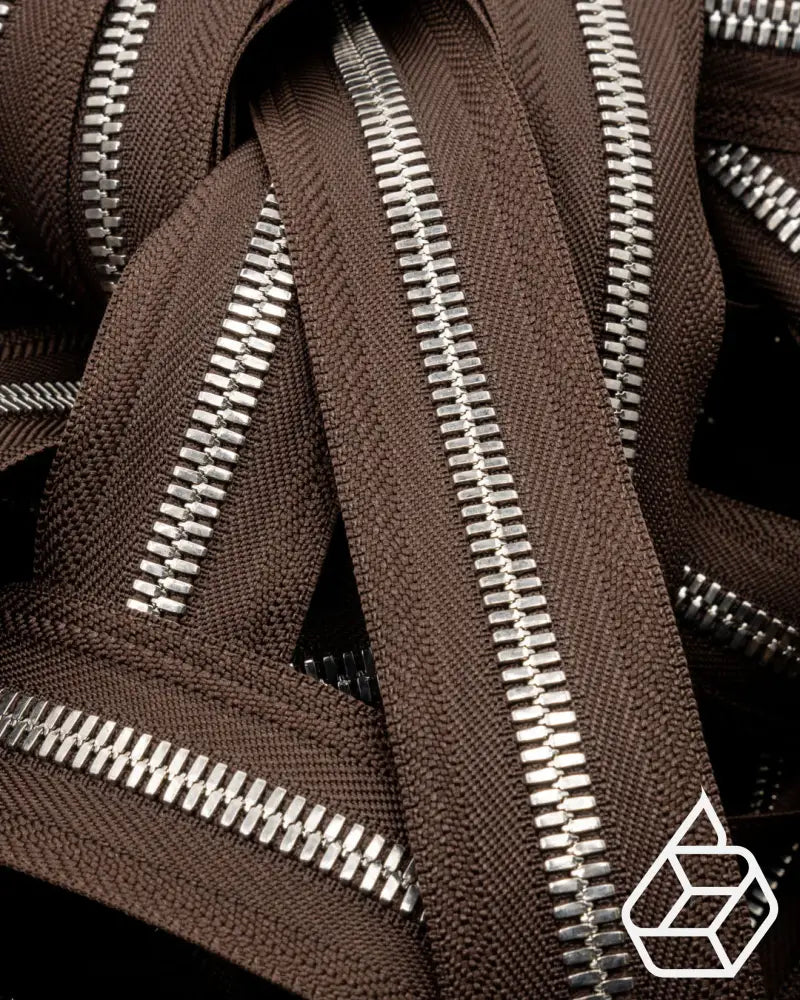 Ykk Excella® | Zipper On Roll Silver Size 8 Dark Brown 088 Ritsen