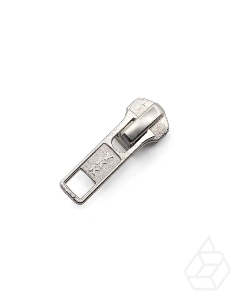 Zipper Sliders With Puller | Locked (5 Pieces) Silver Ritsen Onderdelen